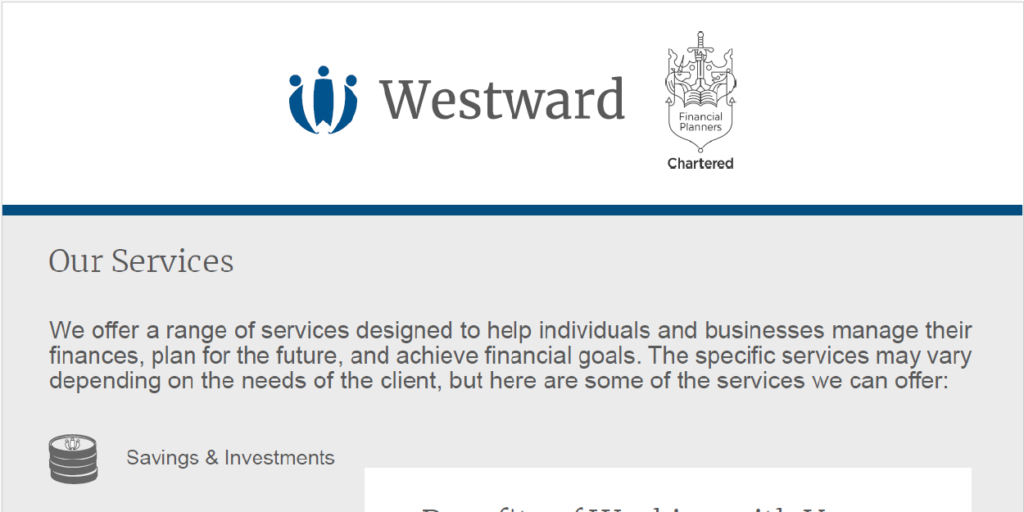 westward brochure